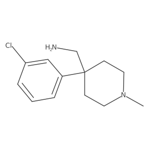 (4-(3-Chlorophenyl)-1-methylpiperidin-4-YL)methanamine Structure