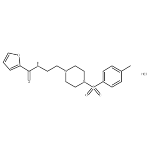 N-(2-(4-tosylpiperazin-1-yl)ethyl)furan-2-carboxamide hydrochloride结构式