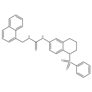 1-(Naphthalen-1-ylmethyl)-3-(1-(phenylsulfonyl)-1,2,3,4-tetrahydroquinolin-6-yl)urea结构式