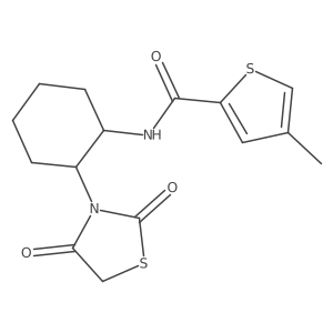 N-(2-(2,4-dioxothiazolidin-3-yl)cyclohexyl)-4-methylthiophene-2-carboxamide Structure