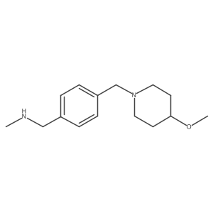 1-{4-[(4-methoxypiperidin-1-yl)methyl]phenyl}-N-methylmethanamine Structure