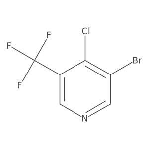 3-Bromo-4-chloro-5-(trifluoromethyl)pyridine结构式