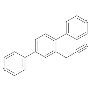 2-(2,5-Di(pyridin-4-yl)phenyl)acetonitrile Structure