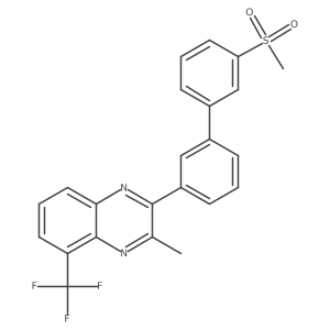 3-Methyl-2-[3''-(methylsulfonyl)biphenyl-3-yl]-5-(trifluoromethyl)quinoxaline结构式
