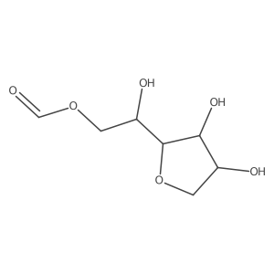 3,4-Furandiol, 2-[2-(formyloxy)-1-hydroxyethyl]tetrahydro- Structure