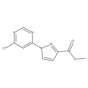 methyl 1-(6-chloropyrimidin-4-yl)-1H-pyrazole-3-carboxylate结构式