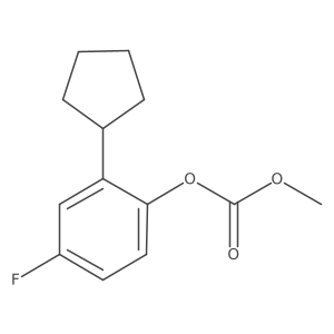 2-Cyclopentyl-4-fluorophenyl methyl carbonate结构式