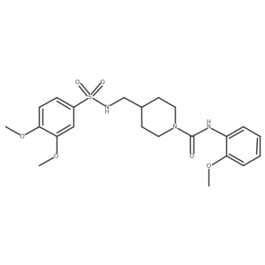 4-((3,4-dimethoxyphenylsulfonamido)methyl)-N-(2-methoxyphenyl)piperidine-1-carboxamide Structure