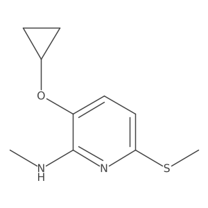 3-Cyclopropoxy-N-methyl-6-(methylthio)pyridin-2-amine结构式