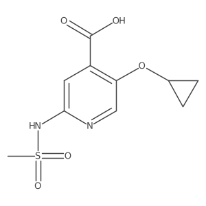 5-Cyclopropoxy-2-(methylsulfonamido)isonicotinic acid结构式