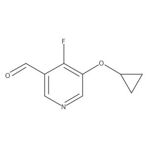 5-Cyclopropoxy-4-fluoronicotinaldehyde结构式