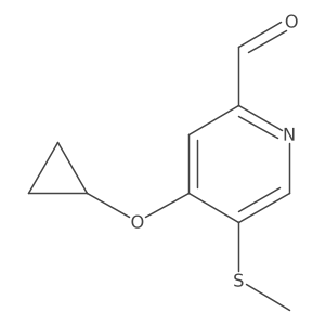 4-Cyclopropoxy-5-(methylthio)picolinaldehyde Structure