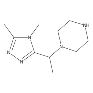 1-(1-(4,5-Dimethyl-4h-1,2,4-triazol-3-yl)ethyl)piperazine Structure