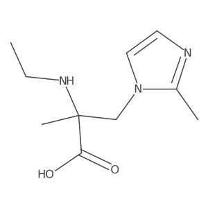 2-(ethylamino)-2-methyl-3-(2-methyl-1H-imidazol-1-yl)propanoic acid Structure