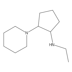 N-Ethyl-2-(1-piperidinyl)cyclopentanamine结构式