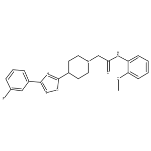 2-(4-(3-(3-fluorophenyl)-1,2,4-oxadiazol-5-yl)piperidin-1-yl)-N-(2-methoxyphenyl)acetamide Structure