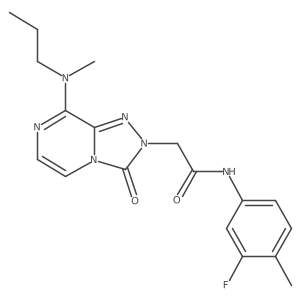 N-(3-fluoro-4-methylphenyl)-2-[8-[methyl(propyl)amino]-3-oxo[1,2,4]triazolo[4,3-a]pyrazin-2(3H)-yl]acetamide结构式