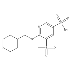 5-Methylsulfonyl-6-(oxan-4-ylmethoxy)pyridine-3-sulfonamide Structure