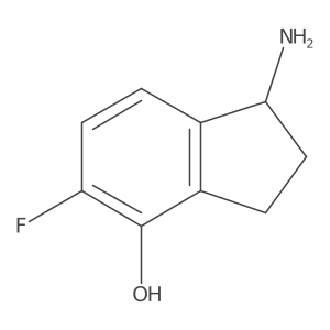 1-amino-5-fluoro-2,3-dihydro-1H-inden-4-ol Structure