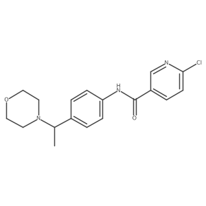 6-chloro-N-{4-[1-(morpholin-4-yl)ethyl]phenyl}pyridine-3-carboxamide Structure