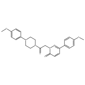 2-{2-[4-(4-methoxyphenyl)piperazino]-2-oxoethyl}-6-[4-(methylsulfanyl)phenyl]-3(2H)-pyridazinone结构式