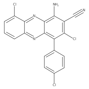 1-Amino-3,9-dichloro-4-(4-chlorophenyl)phenazine-2-carbonitrile结构式