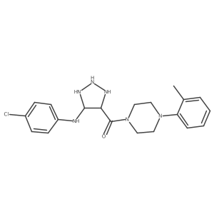 N-(4-chlorophenyl)-4-[4-(2-methylphenyl)piperazine-1-carbonyl]-1H-1,2,3-triazol-5-amine Structure