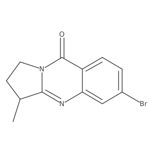 6-bromo-3-methyl-2,3-dihydropyrrolo[2,1-b]quinazolin-9(1H)-one结构式