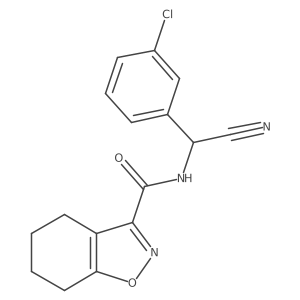 N-[(3-chlorophenyl)(cyano)methyl]-4,5,6,7-tetrahydro-1,2-benzoxazole-3-carboxamide结构式