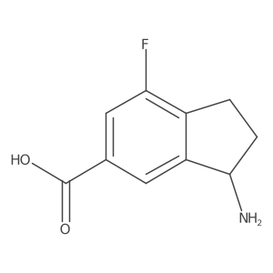 (3S)-3-amino-7-fluoro-2,3-dihydro-1H-indene-5-carboxylic acid结构式