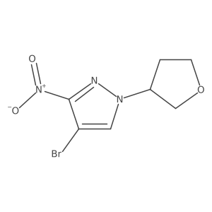 4-Bromo-3-nitro-1-(oxolan-3-yl)pyrazole Structure