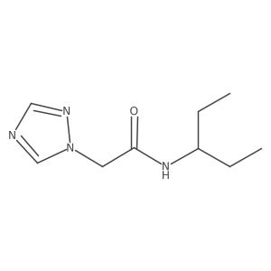 1H-1,2,4-Triazole-1-acetamide, N-(1-ethylpropyl)-结构式