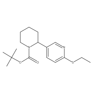 tert-Butyl 2-(6-(ethylthio)pyridin-3-yl)piperidine-1-carboxylate Structure