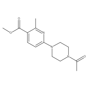 Methyl 6-(4-acetylpiperazin-1-yl)-2-methylnicotinate Structure