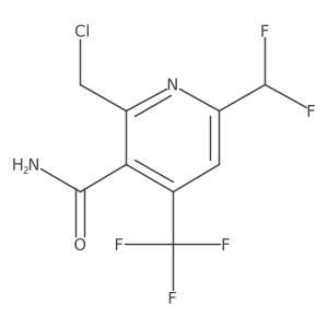 2-(Chloromethyl)-6-(difluoromethyl)-4-(trifluoromethyl)pyridine-3-carboxamide Structure