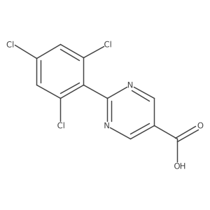 2-(2,4,6-Trichlorophenyl)pyrimidine-5-carboxylic acid Structure