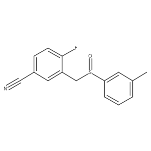 Benzonitrile, 4-fluoro-3-[[(3-methylphenyl)sulfinyl]methyl]- Structure