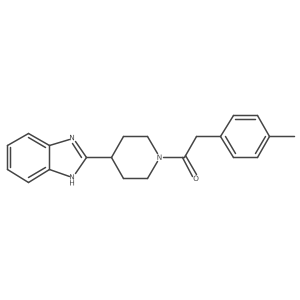 1-[4-(1H-1,3-benzodiazol-2-yl)piperidin-1-yl]-2-(4-methylphenyl)ethan-1-one结构式