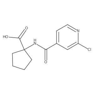 1-(2-Chloropyridine-4-amido)cyclopentane-1-carboxylic acid结构式