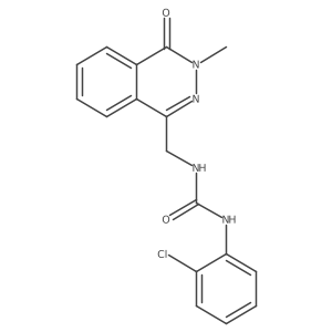 1-(2-Chlorophenyl)-3-((3-methyl-4-oxo-3,4-dihydrophthalazin-1-yl)methyl)urea结构式