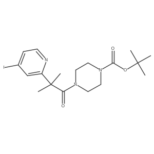 Tert-butyl 4-[2-(4-iodopyridin-2-yl)-2-methylpropanoyl]piperazine-1-carboxylate结构式