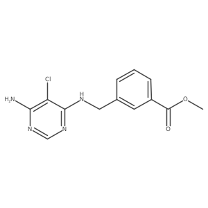 Methyl 3-((6-amino-5-chloropyrimidin-4-ylamino)methyl)benzoate结构式