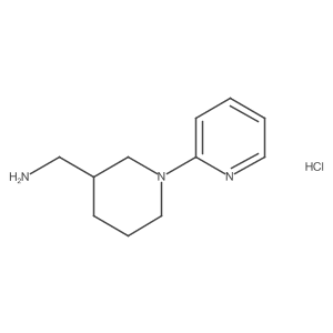 (1-(Pyridin-2-yl)piperidin-3-yl)methanamine hydrochloride Structure