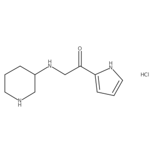 (S)-2-(piperidin-3-ylamino)-1-(1H-pyrrol-2-yl)ethanone hydrochloride结构式