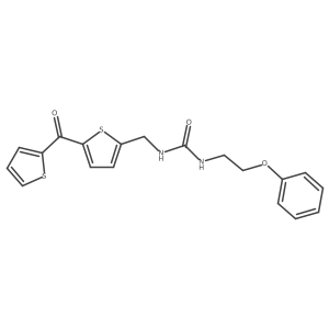 1-(2-Phenoxyethyl)-3-((5-(thiophene-2-carbonyl)thiophen-2-yl)methyl)urea Structure