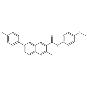 2-Methyl-6-p-tolyl-quinoline-3-carboxylic acid (4-methoxyphenyl)-amide结构式