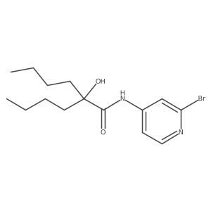 2-Butyl-2-hydroxy-hexanoic acid (2-bromo-pyridin-4-yl)-amide结构式