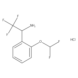 1-[2-(Difluoromethoxy)phenyl]-2,2,2-trifluoroethan-1-amine hydrochloride Structure