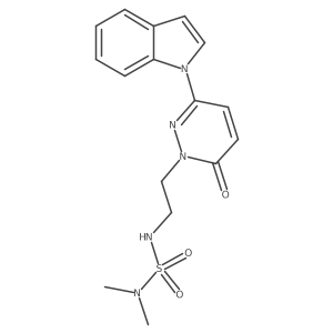 2-{2-[(dimethylsulfamoyl)amino]ethyl}-6-(1H-indol-1-yl)-2,3-dihydropyridazin-3-one Structure