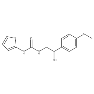 1-(2-Hydroxy-2-(4-(methylthio)phenyl)ethyl)-3-(thiophen-2-yl)urea Structure
